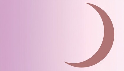 Poster - Crescent moon rising over serene sky digital artwork minimalist design soft colors abstract viewpoint