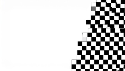 Poster - Dynamic checkered pattern design digital art abstract visuals graphic style high-contrast environment
