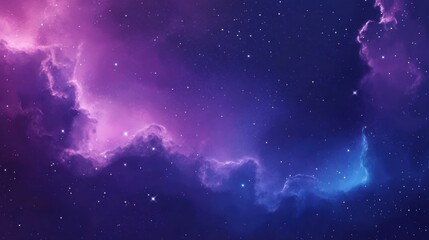 Wall Mural - vibrant purple hues of nebula highlight cosmic beauty