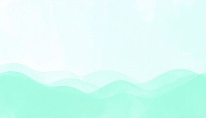 Poster - serene waves rolling in tranquil atmosphere coastal scene abstract art soft colors aesthetic viewpoi