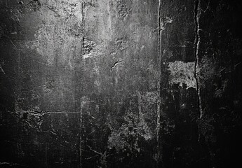 Aufkleber - Dark, textured wall surface with visible cracks and distressed paint, ideal for grunge or industrial design backgrounds. : Generative AI