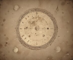 Wall Mural - aged paper, celestial swirls, moon phases, scattered stars , wallpaper, astrology