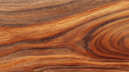 Poster - Close-up view of rich, reddish-brown wood grain, exhibiting a swirling, natural pattern ideal for texture overlays and design projects. : Generative AI