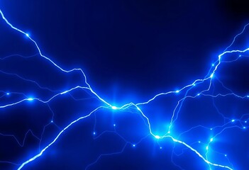 Wall Mural - Abstract blue energy, electrical plasma silhouette, vibrant background, bright, backdrop