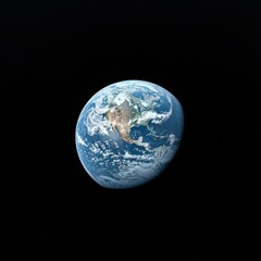Aufkleber - A stunning view of planet earth from space, showcasing the intricate details of continents, oceans, and atmospheric formations.  North America is prominently displayed, with swirling c : Generative AI
