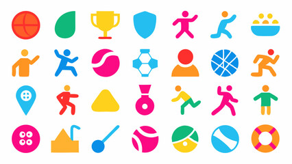 Poster - Comprehensive Sports Icon Set Showcasing Various Activities