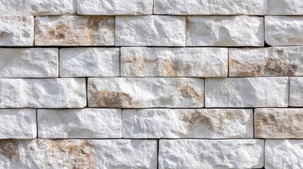 Aufkleber - Textured white and beige stone wall, ideal for modern architecture and design backgrounds.  The rough, uneven surface adds visual interest and depth. : Generative AI