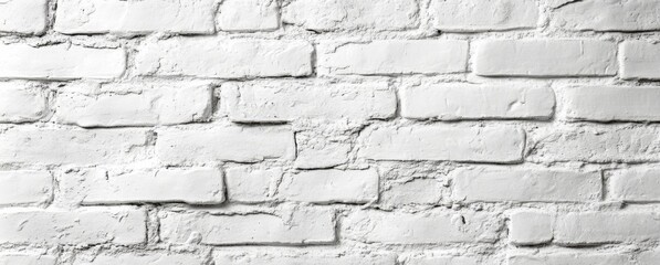 Poster - A detailed image showcasing a whitewashed brick wall texture, ideal for design projects needing a rustic, minimalist, or vintage aesthetic. The image offers a high-resolution view of t : Generative AI