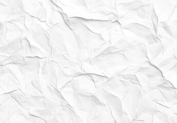 Leinwandbilder - High-resolution image of crumpled white paper texture, showing detailed creases and folds, ideal for backgrounds or design elements. : Generative AI