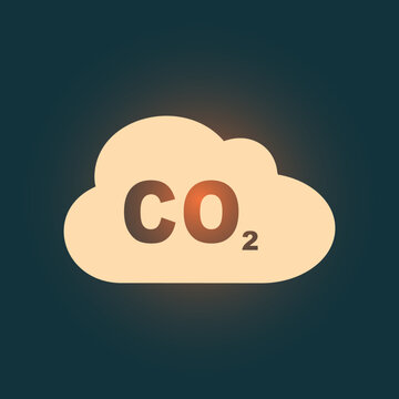 Carbon Dioxide Gas trendy icon honest abstract vector illustration colorful artwork