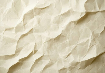 Aufkleber - Cream-colored crumpled paper texture, showing deep creases and folds, ideal for background or design element.  High-resolution image perfect for print or digital use. : Generative AI