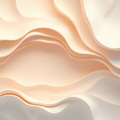 Aufkleber - Soft undulating layers of pastel hues create a serene abstract composition perfect for modern decor or artistic inspiration