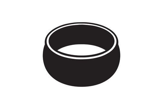 simple and unobtrusive Bracelet vector silhouette illustration isolated in white background