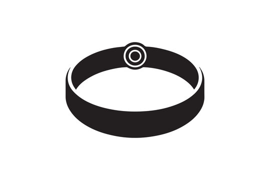 simple and unobtrusive Bracelet vector silhouette illustration isolated in white background