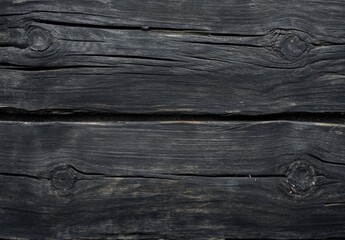 Poster - Dark, rustic wooden planks with visible grain, knots, and cracks, offering a textured background ideal for design projects. : Generative AI