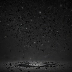 Wall Mural - inky black canvas scattered with brilliant stars , night photography, nebula, sparkle
