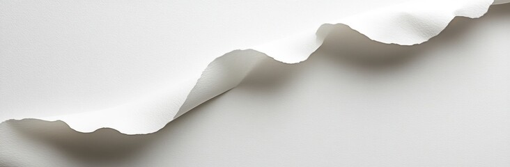 Poster - Abstract White Textured Paper with Soft Folds and Shadows