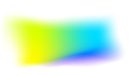 Poster - Abstract blurry gradient shape. Blue and green mesh fluid liquid element. Soft light blob with aura gradation. Blended vibrant multicolor wave