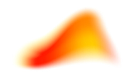 Poster - Abstract blurry gradient shape. Orange mesh fluid liquid element. Soft light blob with aura gradation. Blended vibrant multicolor wave