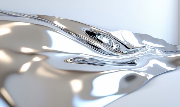 Abstract metallic drapery
