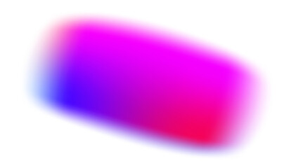 Poster - Blurry gradient colored shape. Fluid liquid pink element with holographic effect. Soft aura gradation wavy graphic. Bright iridescent organic bubble