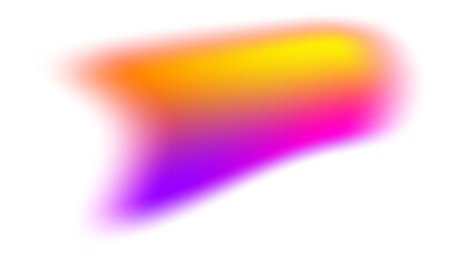 Poster - Blurry gradient colored shape. Fluid liquid pink element with holographic effect. Soft aura gradation wavy graphic. Bright iridescent organic bubble