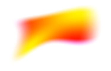 Poster - Blurry gradient colored shape. Fluid liquid orange element with holographic effect. Soft aura gradation wavy graphic. Bright iridescent organic bubble