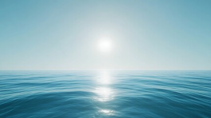 Wall Mural - Calm Ocean Sunset Serenity.