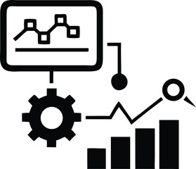 Poster - Abstract ai dashboard analytics icon design for machine learning and data analysis