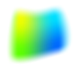 Poster - blurred gradient blue colored shape. fluid liquid mesh element with holographic effect. soft aura gr