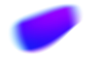 Poster - Blurred gradient purple shape. Fluid liquid mesh element with holographic effect. Soft aura gradation graphic. Bright iridescent organic bubble