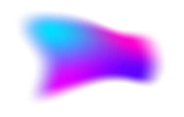 Poster - blurred gradient pink and blue colored shape. fluid liquid mesh element with holographic effect. sof