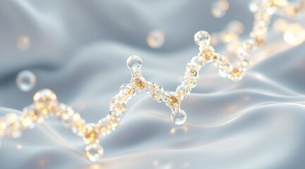 Leinwandbilder - Photorealistic 3D render showcasing a ceramide complex molecule, ideal for scientific illustrations or skincare-related visuals.