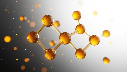 Leinwandbilder - High-quality 3D visualization of coenzyme Q10 molecule, showcasing its detailed structure for educational and scientific purposes in a visually appealing format.