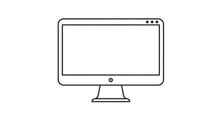 Leinwandbilder - Display Monitor Illustration Simple Design for Website or App