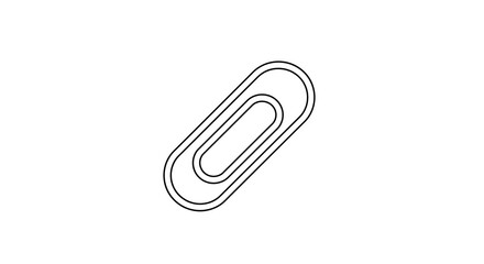 Leinwandbilder - Isolated Paperclip Illustration on White Background