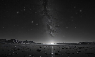 Wall Mural - vast, inky black expanse dotted with diamond-like stars , galaxy, milky way, cosmic dust