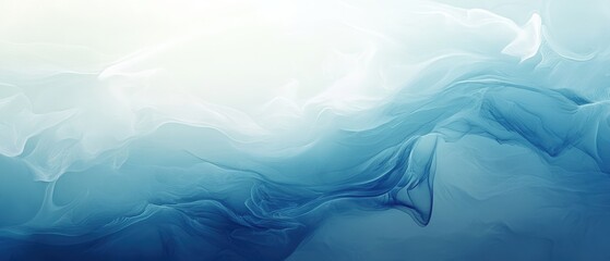 Aufkleber - Abstract background with flowing blue and white smoke resembling clouds or water movement in a smooth fluid pattern perfect for artistic or design projects