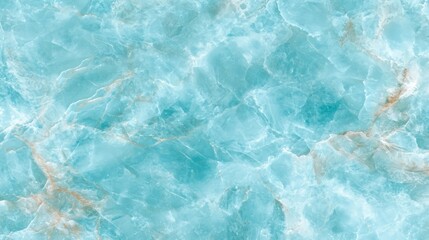 Fototapete - Blue and gold marble wall with a blue and gold marble floor. The marble is textured and has a natural look