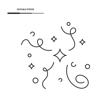 Confetti Icon Vector Design.