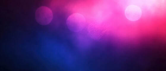 Aufkleber - Vibrant Abstract Background with Neon Bokeh Lights in Shades of Pink Purple and Blue for Creative Designs and Visual Effects