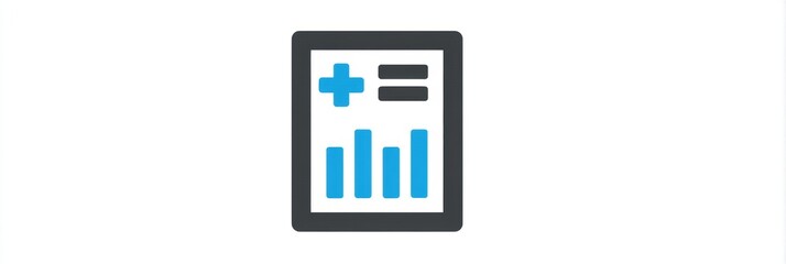 Poster - Medical Chart Icon on a White Background Designed for Data Overlay Representation in Healthcare Analytics