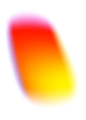 Poster - gradient shape with blurry texture. orange colored mesh fluid element. liquid soft holographic blob 