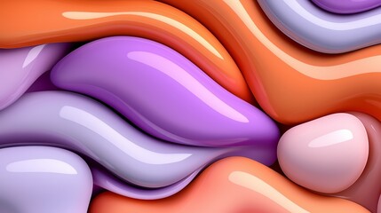 Leinwandbilder - Colorful, abstract painting with a purple and orange swirl. The painting is full of texture and he is made of different materials. The colors and shapes create a sense of movement and energy