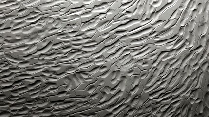 Fototapete - Grey and white image of sand with a lot of texture. The sand is rough and grainy, and the image has a somewhat desolate and barren feel to it