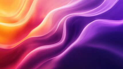 Aufkleber - Vibrant abstract wave background with flowing colorful silk texture in shades of purple pink orange and yellow for creative design projects