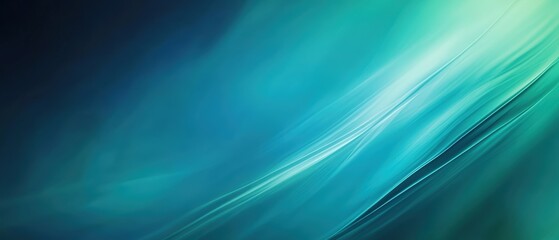 Aufkleber - Abstract background with flowing light streaks in shades of blue green and teal for digital design and creative projects