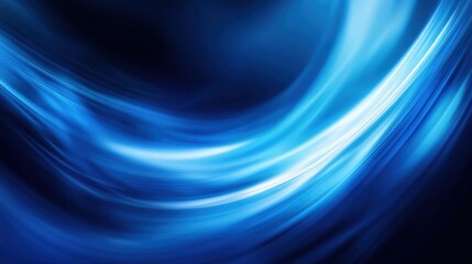 Aufkleber - Abstract blue light streaks and swirling lines creating a dynamic motion effect in a futuristic digital art style with vibrant energetic visual composition for creative projects