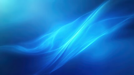 Aufkleber - Abstract flowing blue light waves background with dynamic smooth curves and vibrant energy lines for digital design or technology compositions