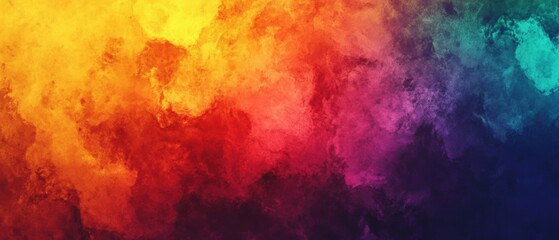 Poster - Abstract vibrant color splash background with textured powder explosion of yellow orange red purple pink blue green and turquoise shades for creative designs and artistic projects
